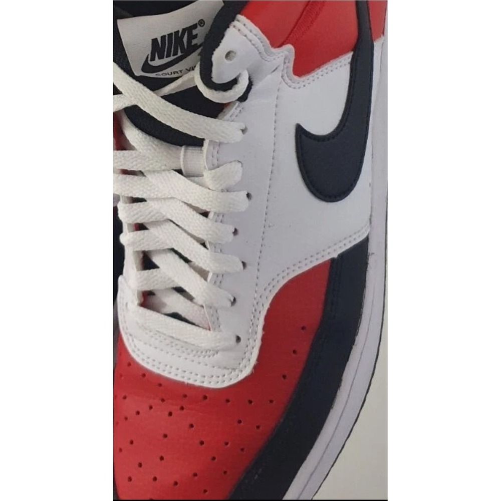 Nike Court Vision Mid Mens Sneakers Red White Black DM1186-600 Size 10.5 - Picture 9 of 12